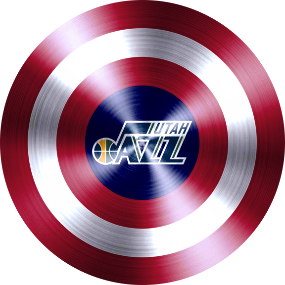 Captain American Shield With Utah Jazz Logo iron on paper